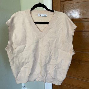 Zara Cream Sweater Vest
